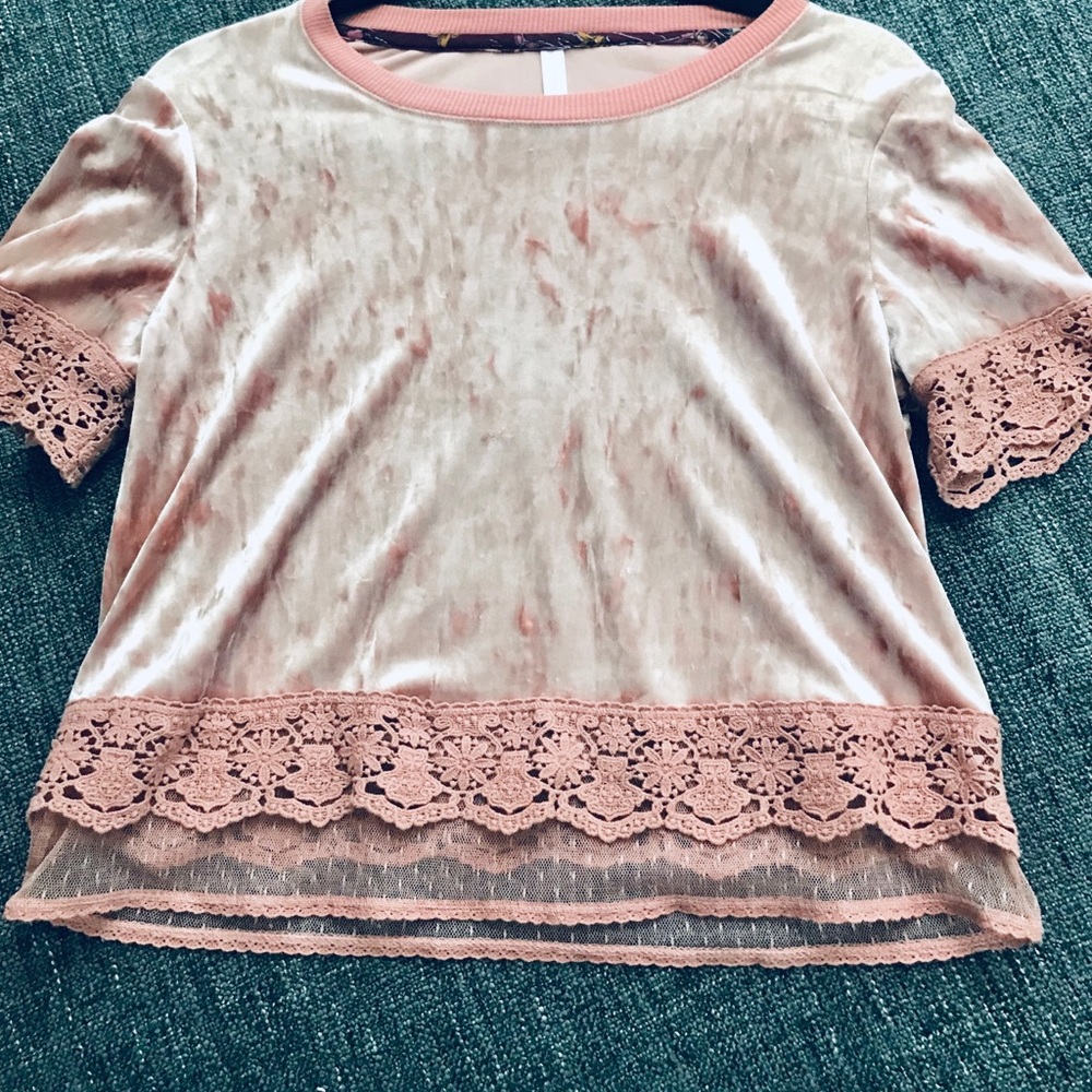 BRANDY MELVILLE VELVET TEE SHIRT
